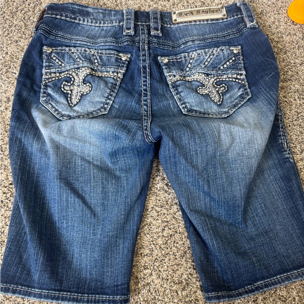 Rock Revival Blue Denim Bermudas size 28 - Picture 2 of 2